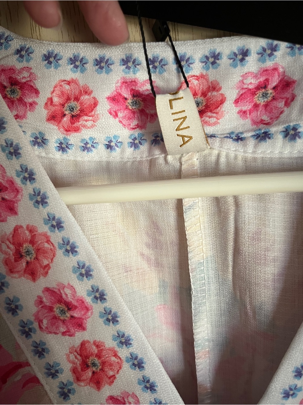 Karolina Boutique Floral Feminine Belted Dress Cottagecore Sz Large - Picture 6 of 16